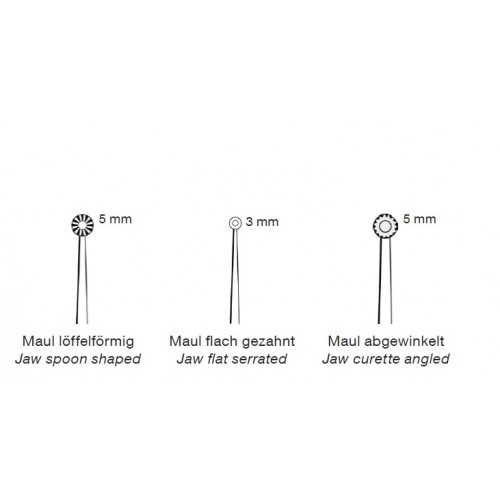 Hunt Ring Tip, Bayonet-Shaped, Micro Tumor Grasping Forceps Hunt Ring Tip, Bayonet-Shaped, Micro Tumor Grasping Forceps