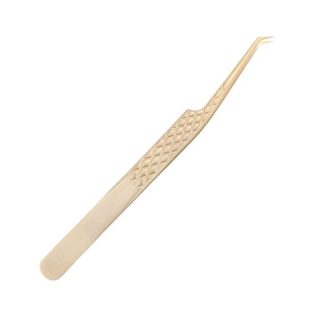 Satin Gold Classic Picking Narrow Tweezers For Eyelash Extension