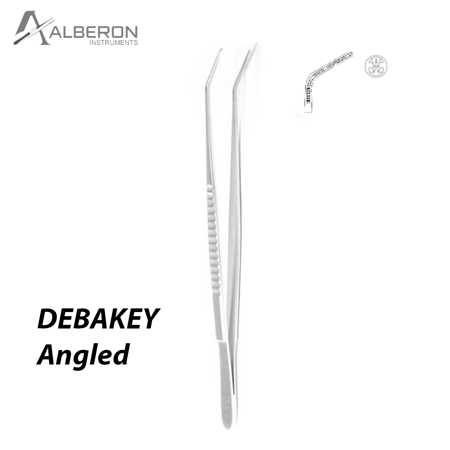 DeBAKEY ANGLED VASCULAR FORCEPS Alberon