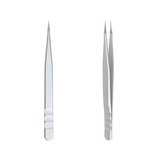 Professional Straight Eyelash Extension Tweezers – Precision Lash Isolation Tweezer with Sandblast Finish