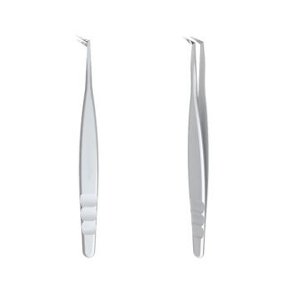Professional Curved Eyelash Tweezers for Volume & Mega Volume – Sandblasted