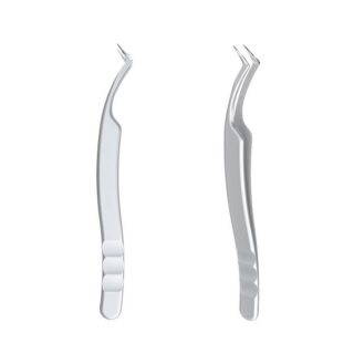 Professional Volume Eyelash Tweezers Curved Tip 40° – Sandblasted Precision Lash Extension Tweezers for Volume & Mega Volume