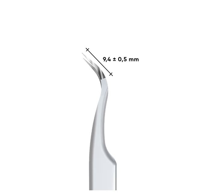 Curved Lash Tweezers – Volume & Mega Volume| Sandblast Finish – Alberon