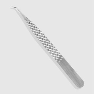 Fibre Tip 45 Degree Volume Tweezer made from premium stainless steel for professional eyelash extension applications.