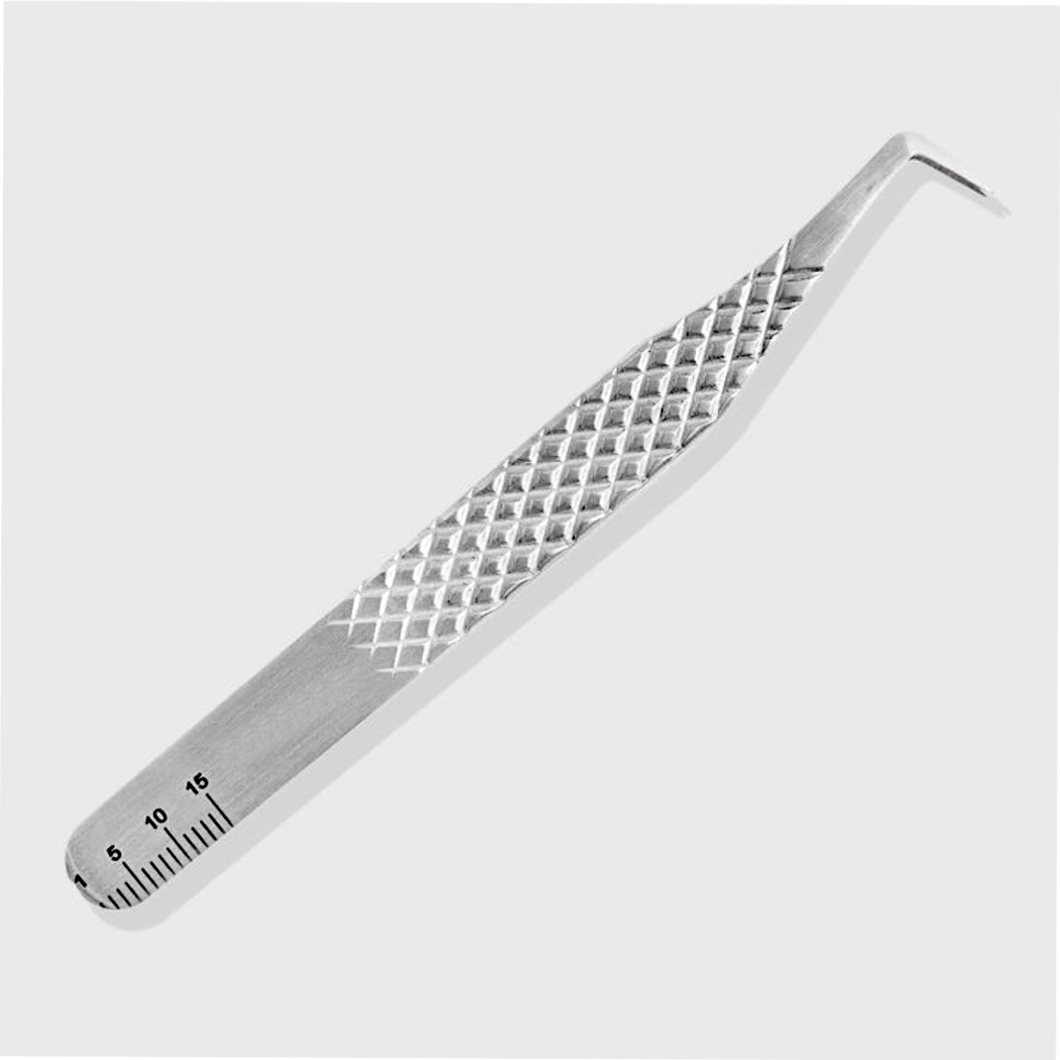 Fibre Tip 90 Degree Boot Tweezer Professional Fibre Tip 90 Degree Boot Volume Eyelash Extension Tweezer with Stainless Steel Diamond Grip Handle