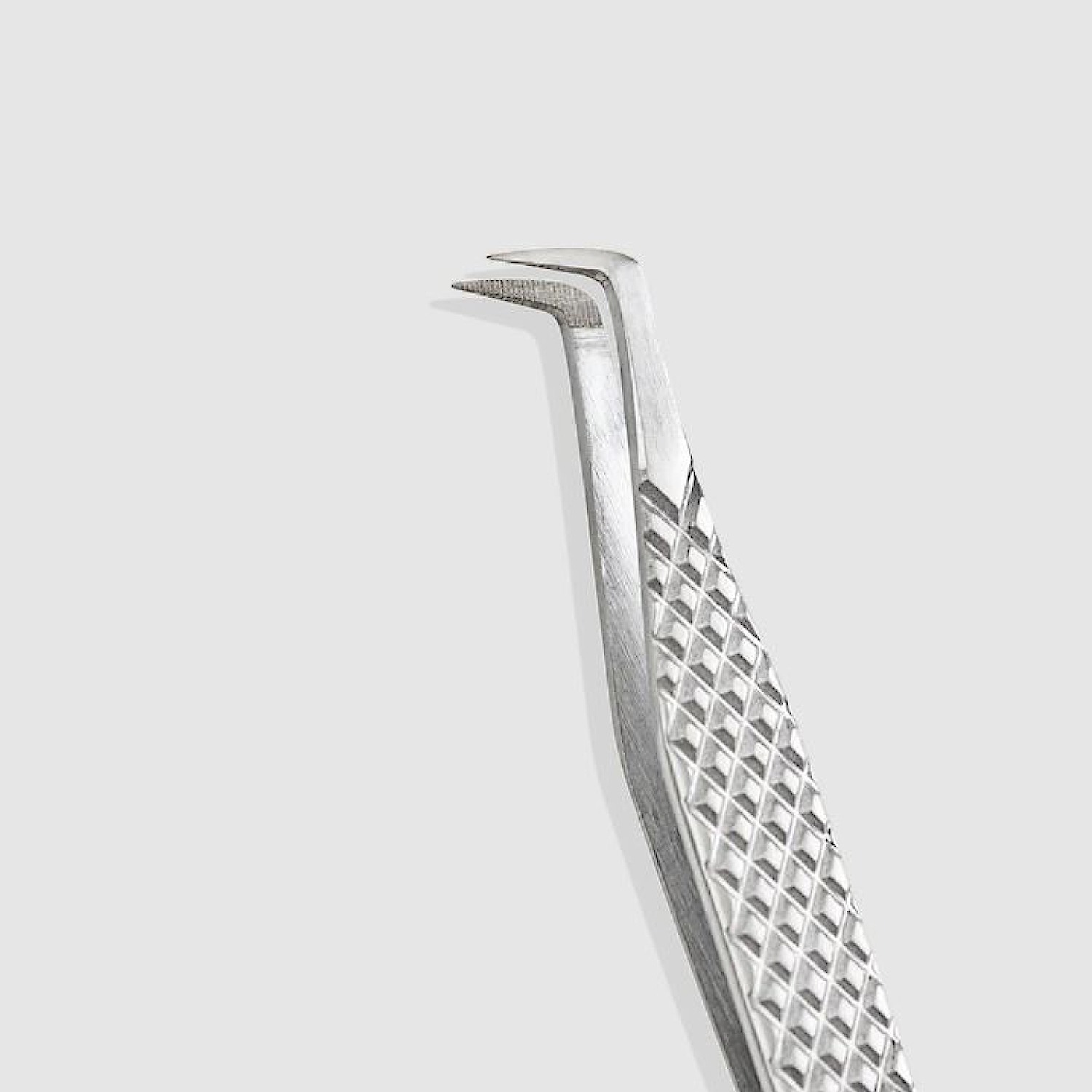 Fibre Tip 90 Degree Boot Tweezer 3 Professional Fibre Tip 90 Degree Boot Volume Eyelash Extension Tweezer with Stainless Steel Diamond Grip Handle