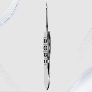 Akahoshi Pre-Chopper Forceps with straight shaft, cross-action mechanism, flat handle, and 3.0 mm maximum tip opening.